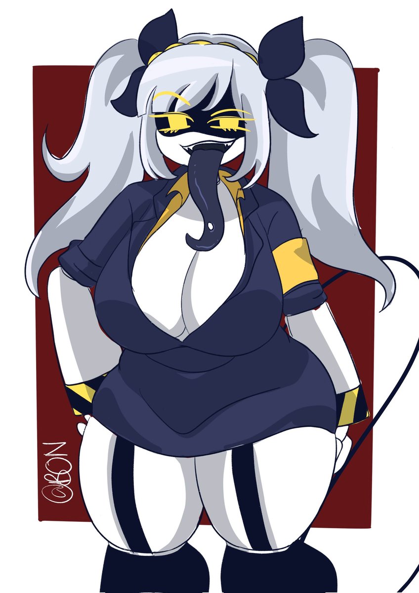 artist request, ass grab, big ass, big ass (female), big butt, big butt (female), dumptruck ass, dumptruck butt, exposed ass, female, female only, glitch productions, j (murder drones), murder drones, robot, robot girl, robot humanoid, sexy, sexy female, tongue out, white hair, white hair female, white hairband