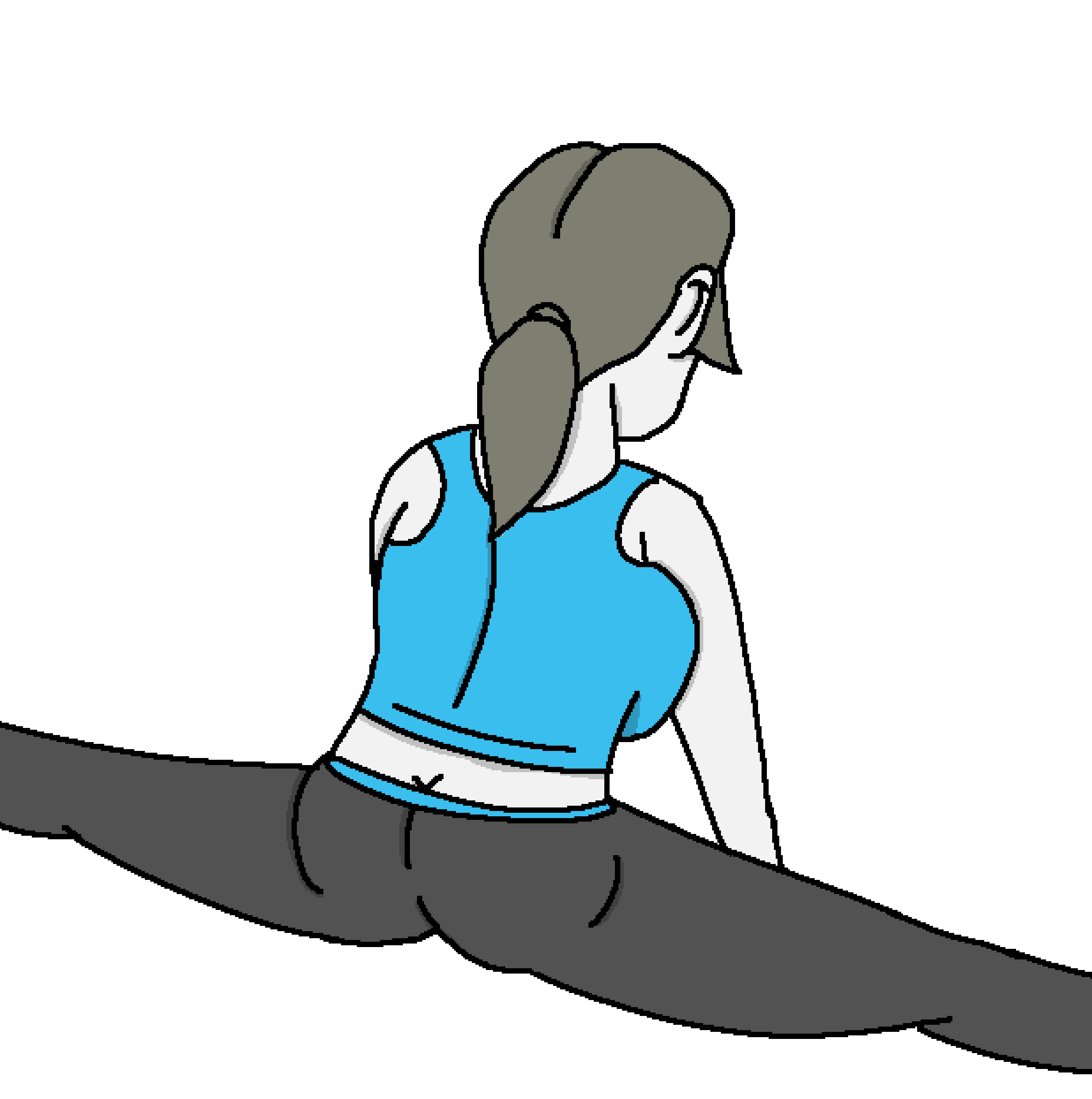 1girls back_view leggings splits wii_fit_trainer