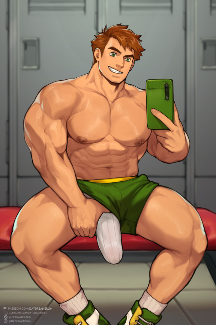 alex mullner, daydreamerjim, gay, male, male only, muscular, muscular male, solo, solo male, stardew valley, tagme