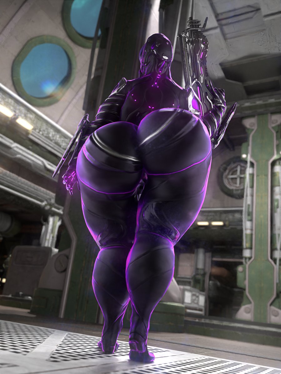 3d 3d_(artwork) 3d_model big_ass bubble_butt digital_extremes female huge_ass mag_(warframe) qzk_forte thick_thighs warframe wide_hips