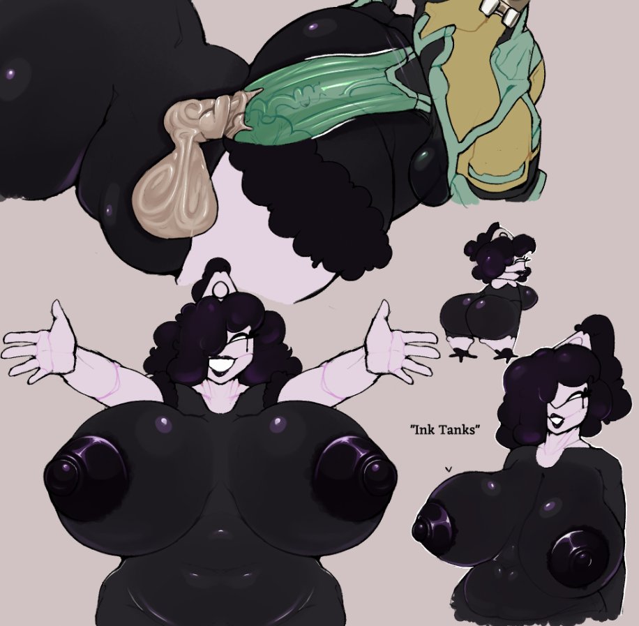 1boy, 1boy1girl, areolae, bbw, big breasts, breasts, dark skin, dark-skinned female, extended arms, fat, fat female, follie (warframe), huge breasts, large breasts, male, male/female, outlawprime, thick, thick thighs, venus body, voluptuous, warframe, wide hips