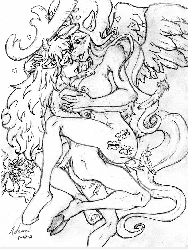 2015 anthro breasts cervine crossover equine female fluttershy_(mlp) friendship_is_magic hat horse irie-mangastudios male mammal monochrome my_little_pony nude one_piece pegasus pencil_(artwork) pony princess_celestia_(mlp) reindeer sex straight straight_hair tony_tony_chopper traditional_media_(artwork) voyeurism wings