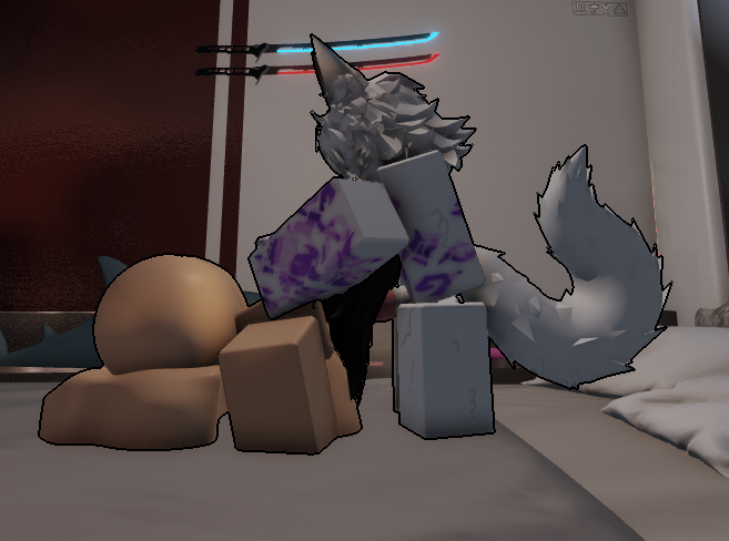 anthro blowjob face_fucking human_female knot knotted_penis male/female male_on_bottom mouth_fuck nirvanafan9 oral_sex roblox roblox_game roblox_studio robloxian rough_sex straight submissive_female voluptuous_female