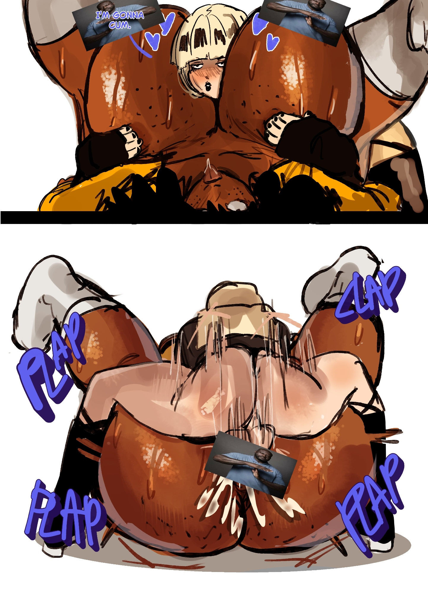 1futa, 1girls, ahe gao, ass bigger than head, balls, bbw, big ass, big breasts, black hair, black-haired female, blonde futa, blonde hair, breasts, breasts bigger than head, censored, chocolate and vanilla, chubby, chubby female, cum, cum in pussy, cum inside, curvy, dark skin, dark-skinned female, dark-skinned sub, female, female penetrated, femsub, futa on female, futadom, futanari, gigantic ass, gigantic breasts, goth, goth futa, head between breasts, henfent, hentae (artist), huge ass, huge breasts, interracial, interracial sex, intersex, jessie (hentae), larger female, larger penetrated, legs, legs up, light skin, light-skinned futa, light-skinned top, mating press, on back, original character, penis, plump, pussy, sex, size difference, small dom big sub, smaller futa, socks, tentecreul, thick ass, thick butt, thick thighs, tongue, tongue out, vaginal penetration, voluptuous, winona (hentae)