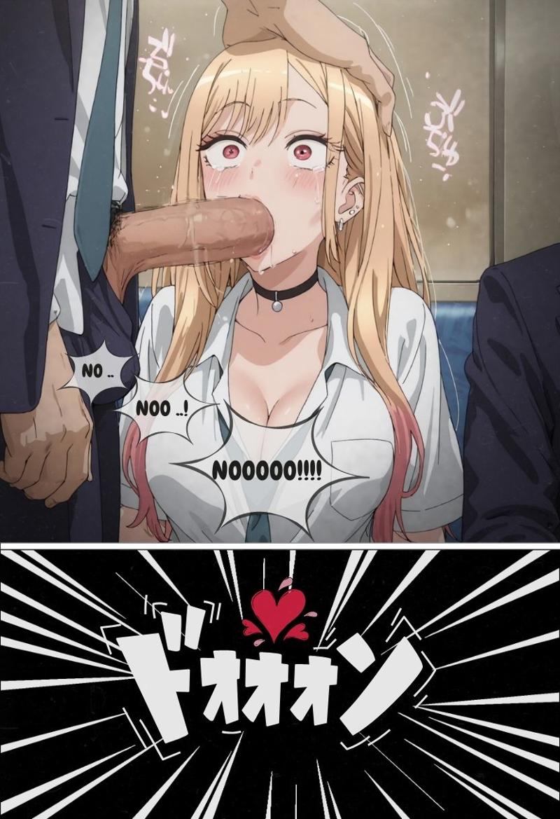 ai art, ai assisted, ai generated, bikini, black choker, black stockings, blonde hair, blush, book, breasts, brown eyes, bulge, bunny costume, bunny girl, choker, comic, comics, cosplay, cosplay accessories, cosplay makeup, cosplay wig, crop top, cum, cum in mouth, cum on body, dead, deepthroat, ear piercing, english text, erection, erection under clothes, face fucking, fellatio, female, forced, forced oral, free use, gag, gagged, gagging, goth, gyaru, gyaru girl, hairband, hairclip, irrumatio, jewelry, kitagawa marin, kitagawa marin (cosplay), long hair, looking at viewer, magical girl, magical girl costume, maid, maid outfit, makeup, makeup running, male, manga, marin kitagawa, miniskirt, multicolored hair, my dress up darling, nipples, nude, nurse, nurse uniform, oral, parody, penis, pierced ears, piercing, raped, red eyes, ribbon, sailor uniform, school uniform, shirt, short skirt, skirt, sono bisque doll wa koi wo suru, speech bubble, story, straight, succubus, succubus costume, swimsuit, thighhighs, throat bulge, throat fuck, throat penetration, train interior, twintails, uncensored, used