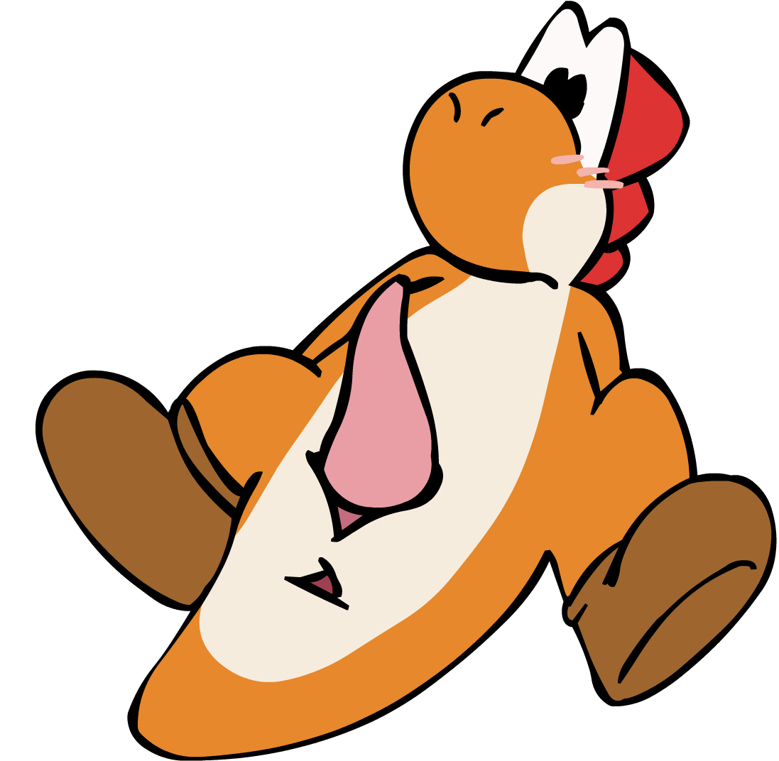 alpha_channel anus blush dinosaur erection feral kinky102 lying male mario_(series) nintendo orange_yoshi penis solo spreading transparent_background yoshi