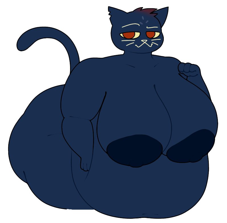 bbw big_ass big_breasts breasts bubble_butt chip_at_night feline female furry huge_ass huge_breasts mae_borowski morbidly_obese morbidly_obese_anthro morbidly_obese_female night_in_the_woods obese overweight thick_thighs wide_hips