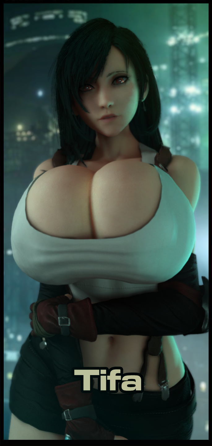 1girls 3d 3d_(artwork) alternate_breast_size big_breasts breasts breasts_bigger_than_head breasts_bigger_than_torso cleavage clothed female female_only female_solo final_fantasy final_fantasy_vii final_fantasy_vii_remake gigantic_breasts hourglass_figure huge_breasts large_breasts slim_waist solo solo_female tifa_lockhart top_heavy top_heavy_breasts vaako wide_hips