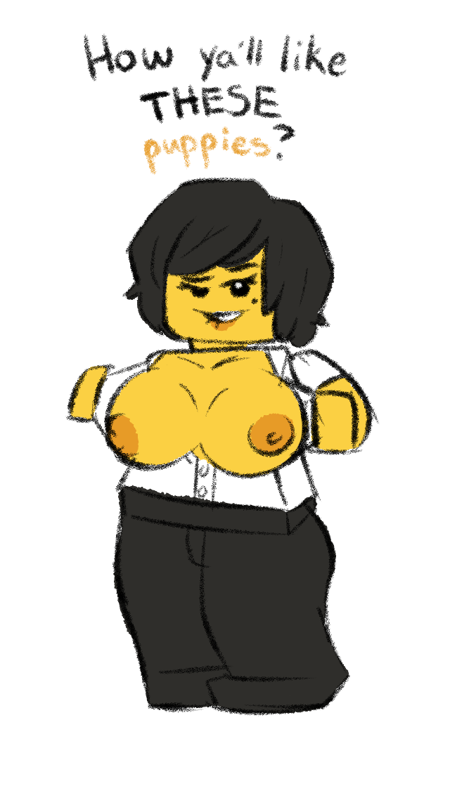 black_hair ellie_phillips female lego lego_city lego_city:undercover showing_off sirwillydingdong yellow_skin