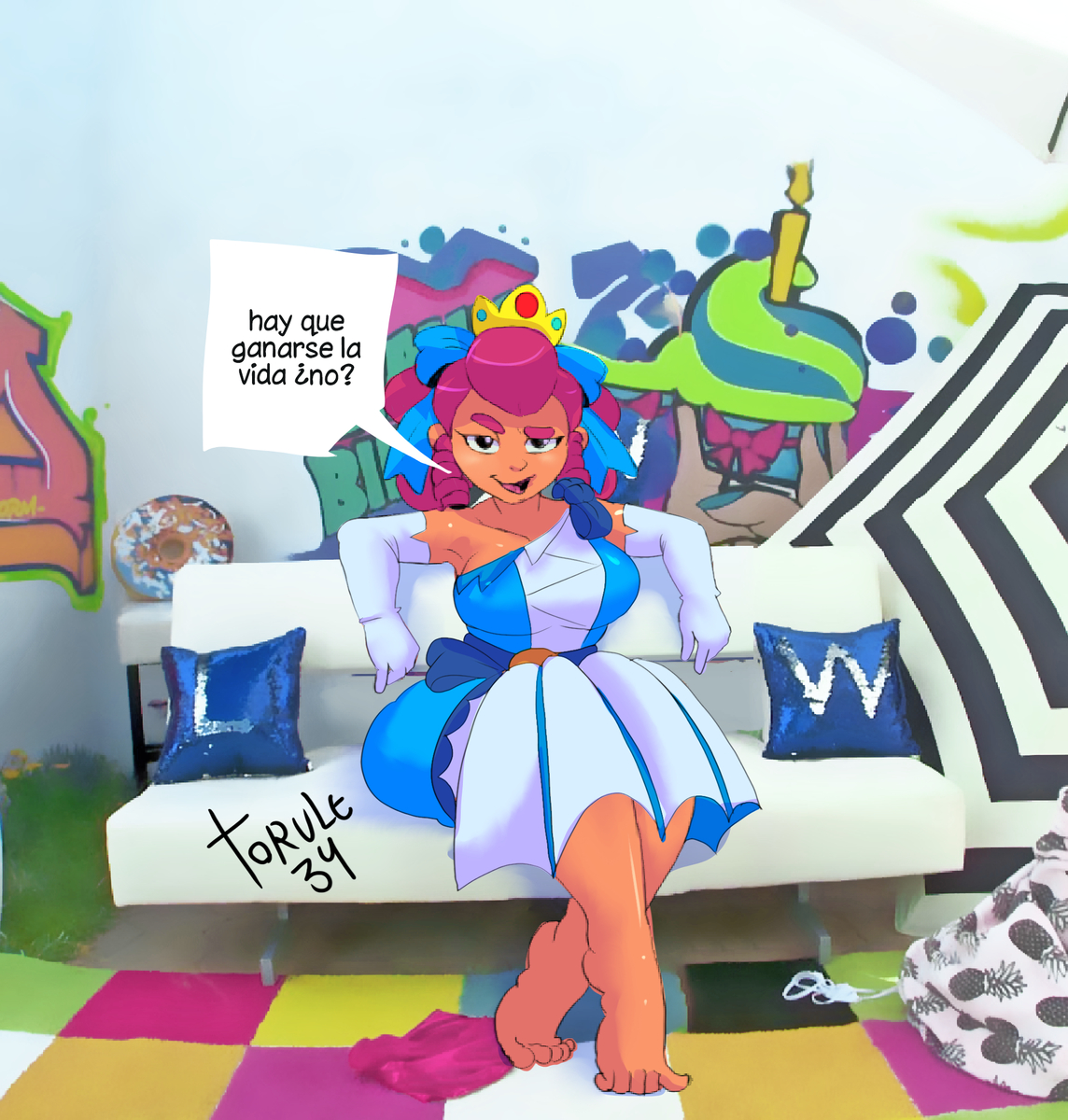 brawl stars, female, princess shelly, shelly (brawl stars), tagme, torule34
