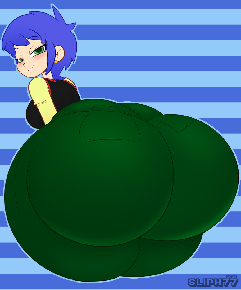 1girls ass ass_focus big_ass blue_hair bottom_heavy bubble_ass bubble_butt fat_ass female female_focus female_only fully_clothed giant_ass gigantic_ass huge_ass huge_thighs hyper hyper_ass massive_ass pinup round_ass sam_green_(sliph77) sliph77 smile solo teacher thick_ass thick_thighs tight_clothing tight_pants wide_hips