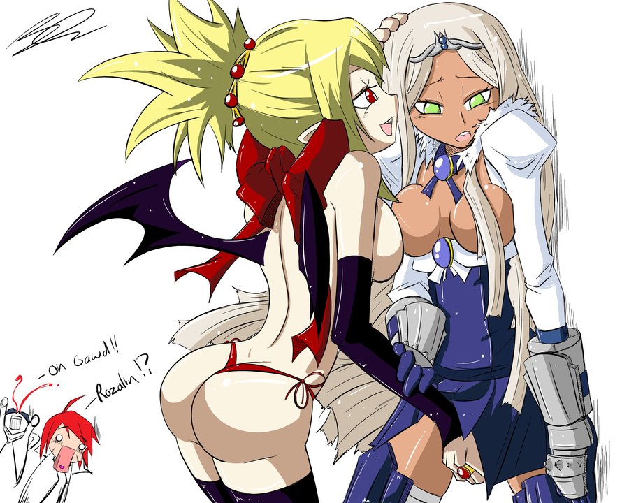 adell almaz_von_almadine_adamant disgaea disgaea_2 disgaea_3 female multiple_girls rozalin sapphire_rhodonite yuri