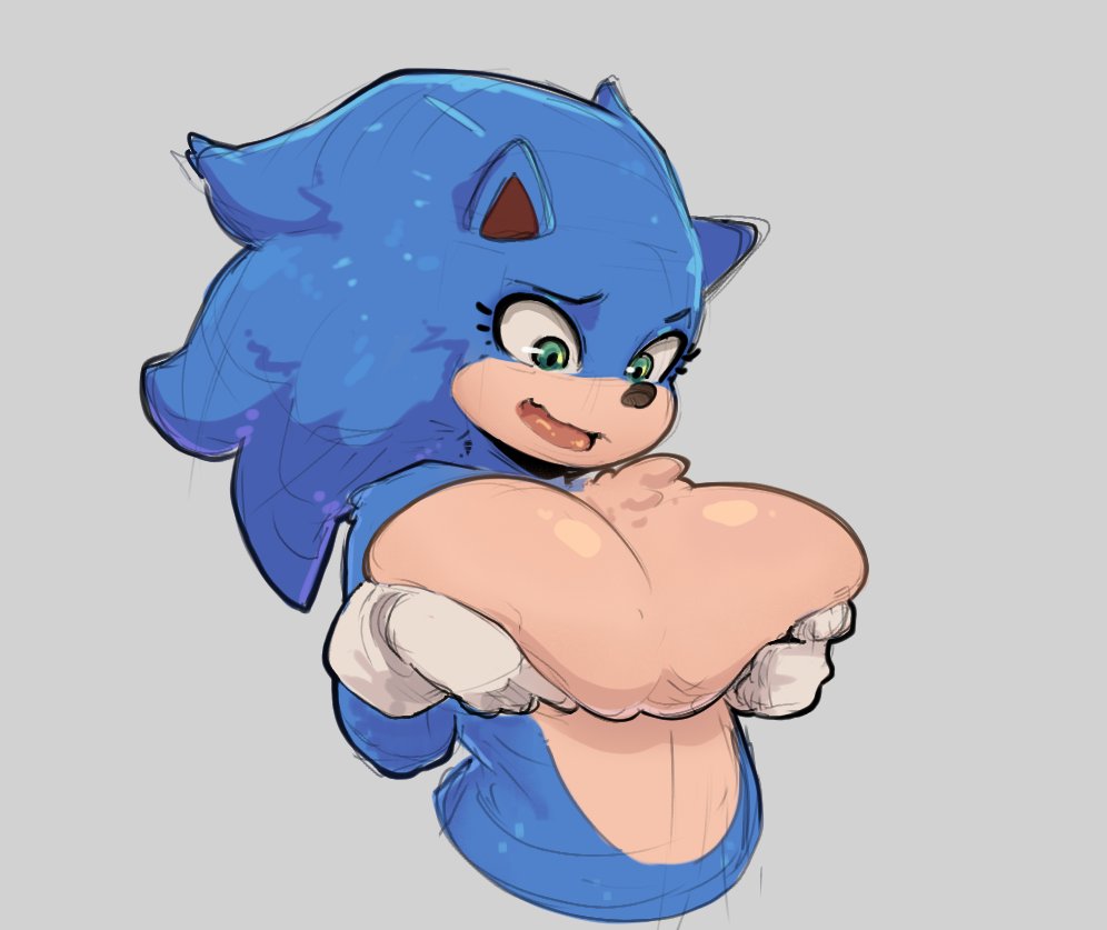 1girls anthro big_breasts breasts cumbread digital_drawing_(artwork) fur furry holding_own_breasts meme movie_sonic paramount_pictures rule_63 sega soft_breasts soft_shading solo solo_female solo_focus sonic_(series) sonic_the_hedgehog sonic_the_hedgehog_(film) sonic_the_hedgehog_(series) sonique_the_hedgehog