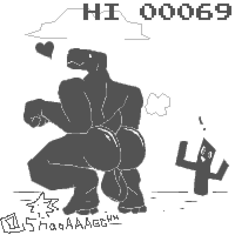 2023 anthro anthro_focus anthro_only anthro_solo ass ass ass_focus balls bubble_ass bubble_butt butt_focus completely_nude completely_nude_male dinosaur dinosaur_(google_chrome) google google_chrome male male_anthro male_focus male_only nude nude_male pixel_(artwork) pixel_art pixelated reptile reptile_humanoid solo_male t-rex tail testicles thottie_snake