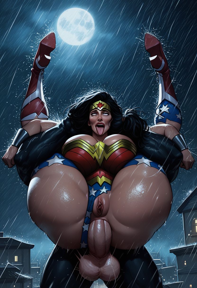 ahe gao, ai generated, amazon, amazonian, anal, anal sex, ass, batman, batman (bruce wayne), batman (series), big ass, big breasts, big penis, breasts, bruce wayne, busty, dc, dc comics, female, fucked silly, full nelson anal, huge ass, huge thighs, male, niduscharger, olive skin, outside, penis, princess, rain, raining, royalty, sex, sex from behind, skimpy armor, superhero, superheroine, tongue, tongue out, wide hips, wonder woman, wonder woman (series)