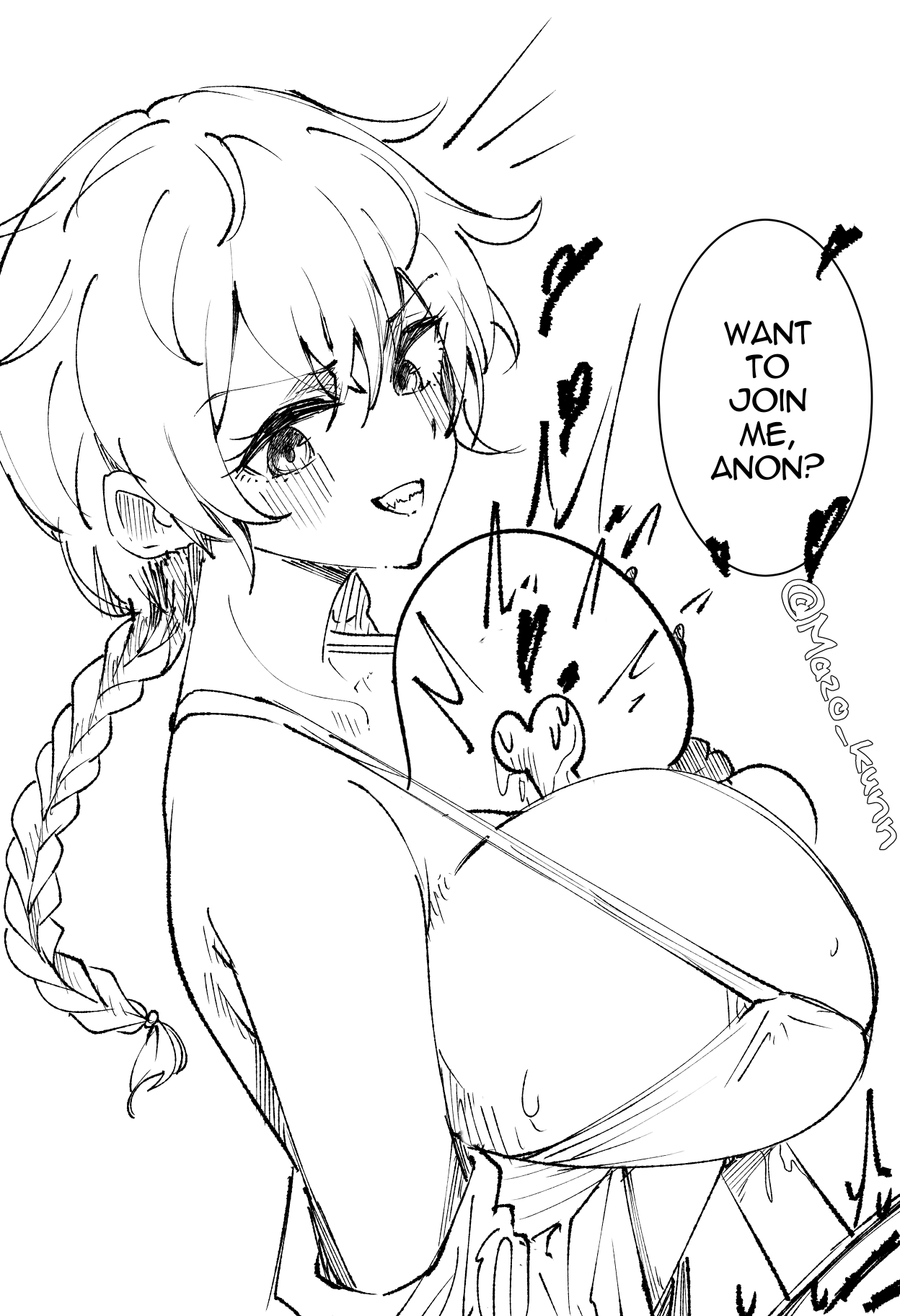 1girls big_breasts boobjob breast_expansion breasts breasts_bigger_than_head drama_queen_(manga) looking_at_viewer nomamoto nomamoto_(drama_queen) paizuri titjob