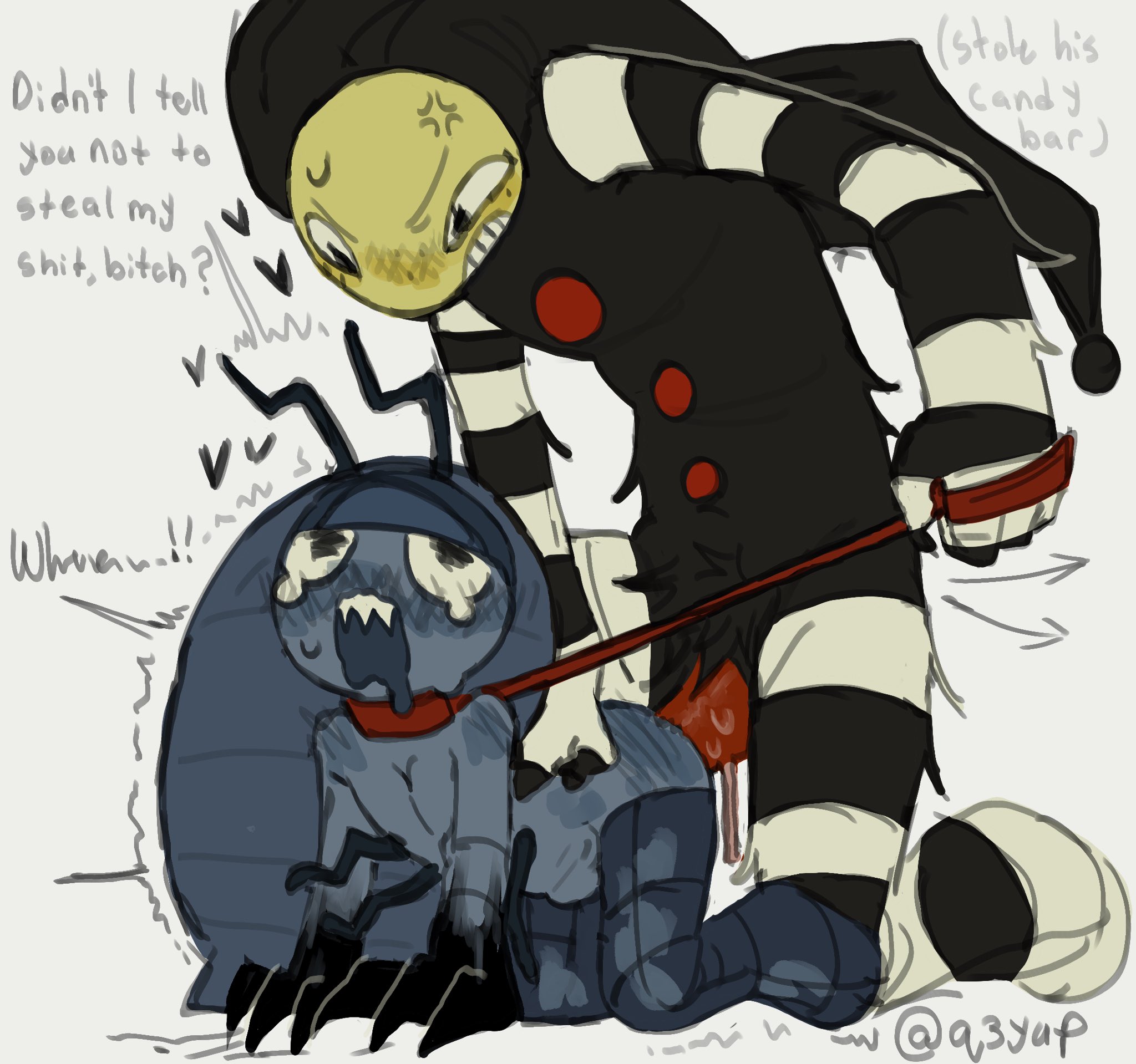 angry, leash, original characters, q3yup, tagme, tears, tears of orgasmic joy, text
