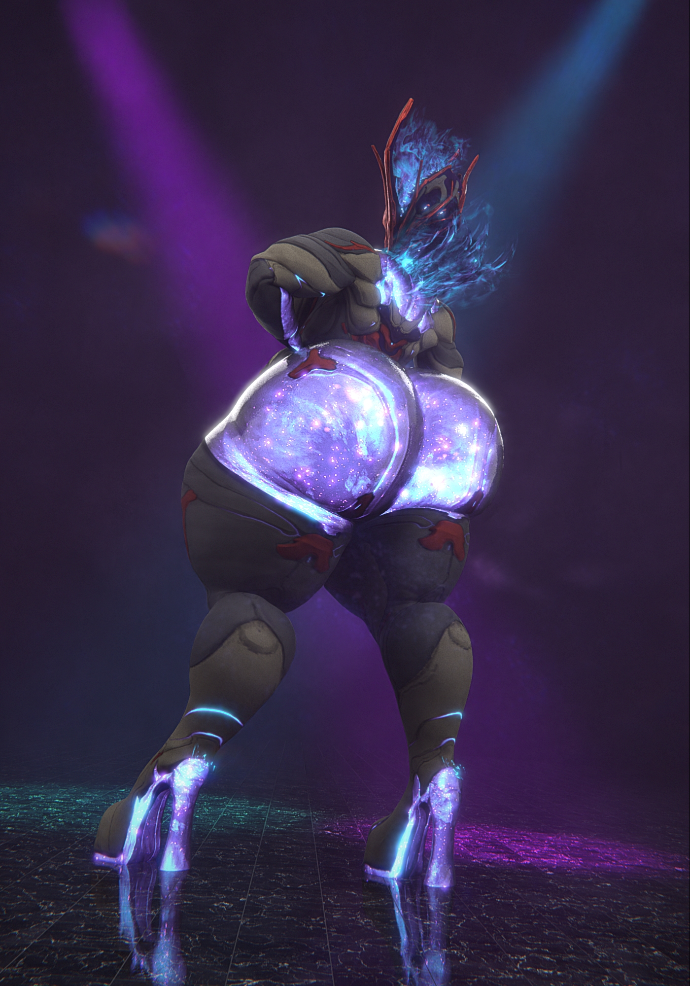 ass, big ass, big breasts, breasts, bubble ass, bubble butt, ember (warframe), ember heirloom (warframe), female, huge ass, huge breasts, qzk forte, thick thighs, warframe, wide hips