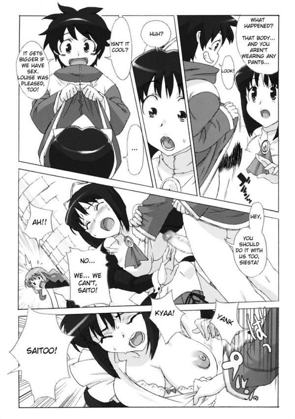 blush bra censored clothing comic large_breasts louise louise_francoise_le_blanc_de_la_valliere maid saito_hiraga siesta zero_no_tsukaima