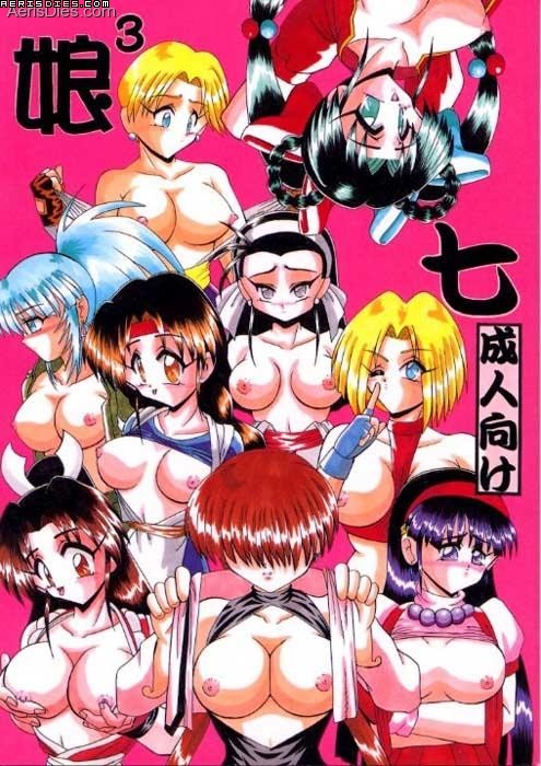 2d 9girls areolae artist_request athena_asamiya black_hair black_hair_female blonde_female blonde_hair blonde_hair_female blue_hair blue_hair_female blue_mary chizuru_kagura eyeless_female female female_only fighting_game hair_length_difference hairband human japanese_text king_of_fighters leona_heidern light-skinned_female light_skin long_hair mai_shiranui multiple_girls one_eye_closed parted_hair purple_hair purple_hair_female red_hair red_hairband red_headband shermie_(kof) short_hair snk tagme video_game_character video_game_franchise white_hairband yuri_sakazaki