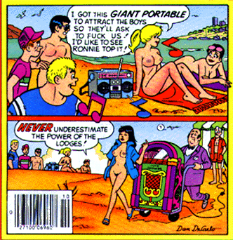 3girls archie_andrews archie_comics ass betty_cooper black_hair blonde_hair breasts female female_only hiram_lodge kentoons midge_klump moose_mason multiple_girls nude pussy reggie_mantle veronica_lodge