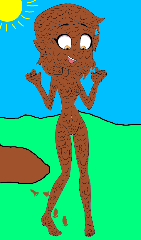 1girls amity_blight anonymous_artist breasts completely_naked completely_nude covered_in_mud dirty dirty_girl disney edit female female_only ms_paint mud muddy nipples nude nude_female solo straight_hair the_owl_house