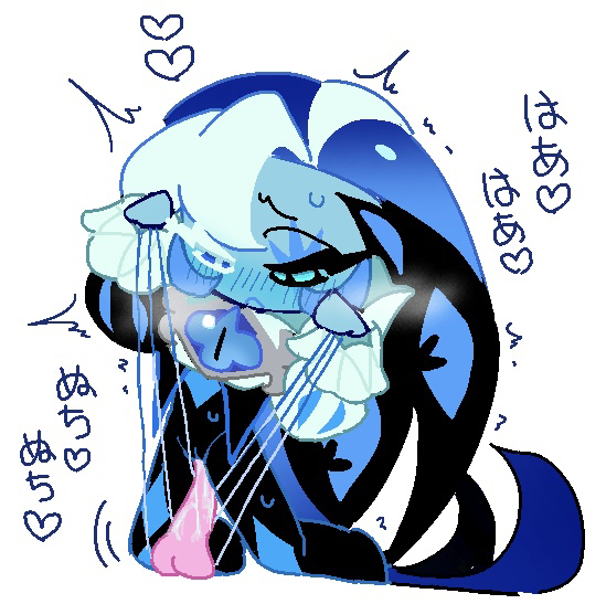 clothed, cookie run, cuntboy, dildo, jester, masturbation, pleasure face, precum, pussy, pussy juice, shadow milk cookie, string, tagme, yoku o (artist)