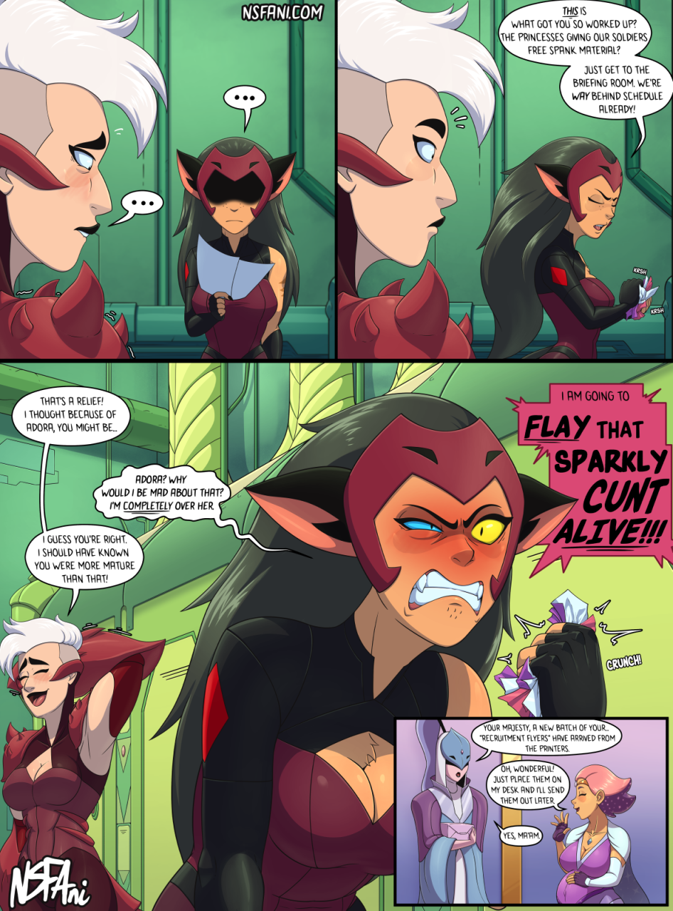 4girls angry catra comic comic_page female female_only glimmer_(she-ra) multiple_girls nsfani pregnant pregnant_belly pregnant_female queen scorpia_(she-ra) she-ra_and_the_princesses_of_power