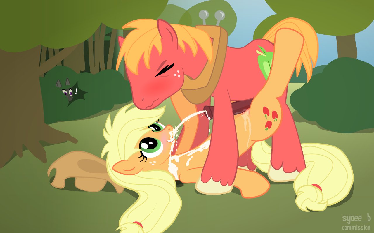 animal_genitalia applejack_(mlp) big_macintosh_(mlp) blonde_hair blush brother brother_and_sister cum cutie_mark duo earth_pony equine erection female feral freckles friendship_is_magic fur green_eyes hair hat horse horsecock male mammal my_little_pony orange_fur orgasm penis pony pussy pussy_juice sex sibling straight syoee_b