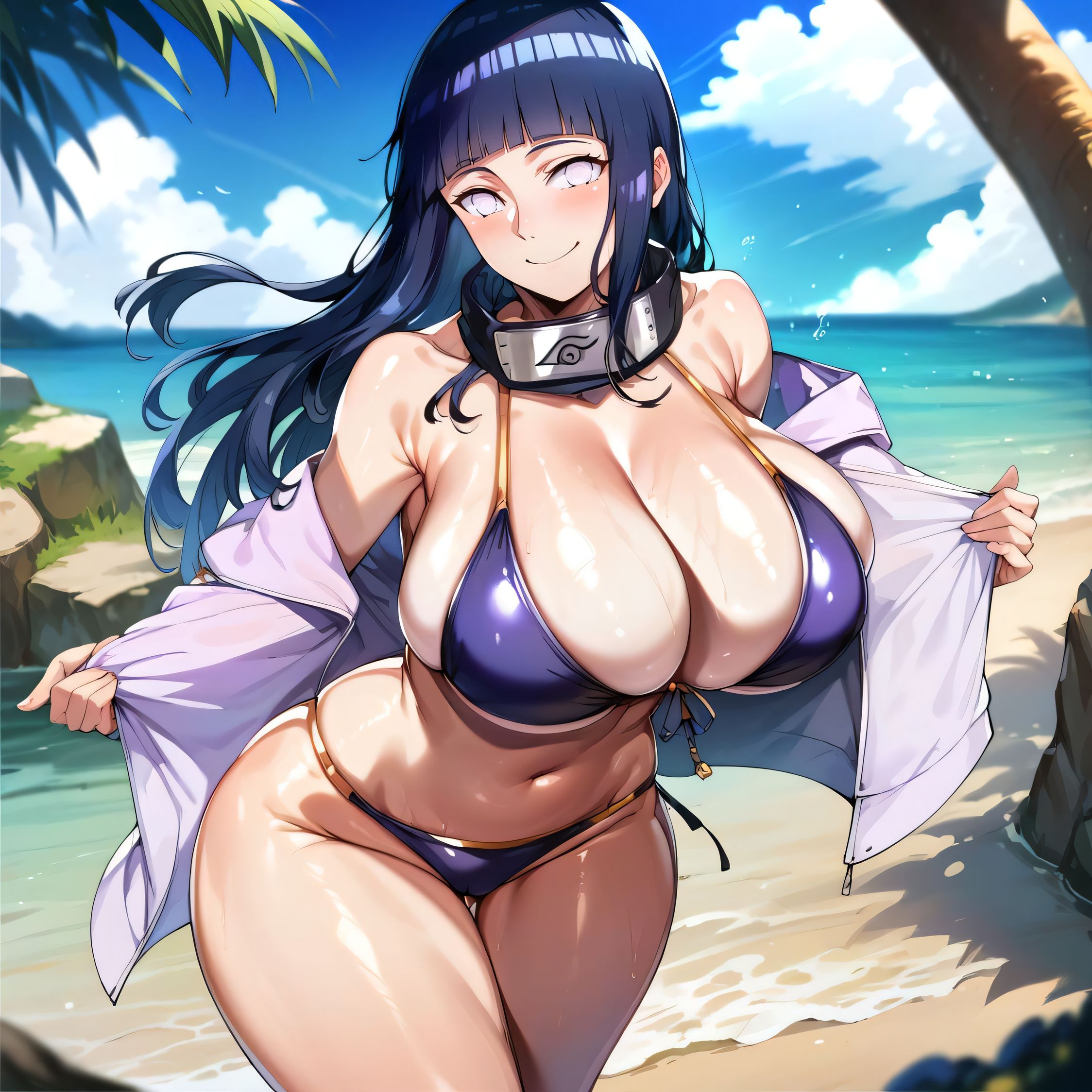 1girls, ai generated, alternate breast size, big breasts, bikini, breasts, busty, curvaceous, curvy, curvy body, curvy female, curvy figure, female, huge breasts, hyuuga hinata, large breasts, naruto, naruto (series), nipples, solo, solo female, sweat, sweating, sweaty, sweaty body, sweaty breasts, swimsuit, thick thighs, thighs, venus body, voluptuous