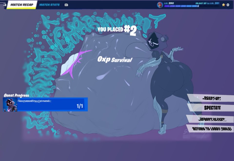 death, edit, edited, fatal vore, female, fortnite, furry, gameplay mechanics, hyper, hyper belly, raven team leader, remnartx, tagme, vore
