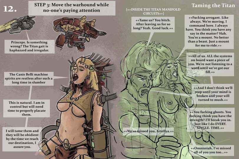 1girls adeptus_mechanicus comic comic_page cybernetics dialogue english_text female femsub imperium_of_man sfmuser speech_bubble text titan_(warhammer_40k) warhammer_(franchise) warhammer_40k