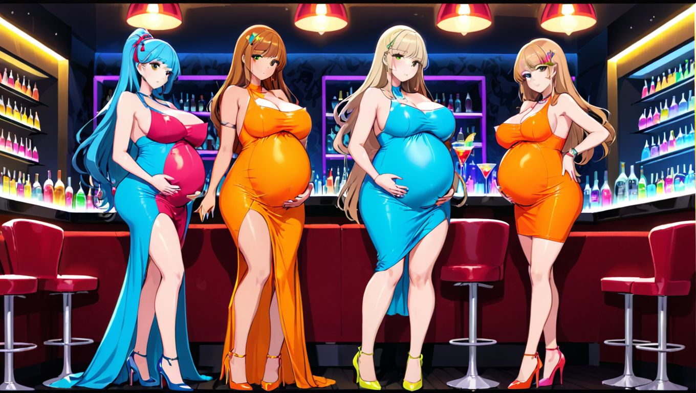 ai_generated alcohol escort long_hair pregnant