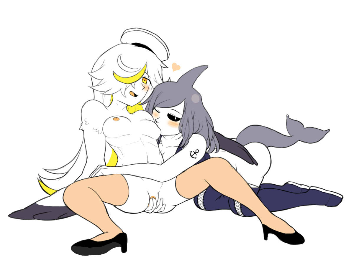 2girls dolphi fingering funamusea memoca multiple_girls nipple_sucking nsfyosu wadanohara_and_the_great_blue_sea yuri