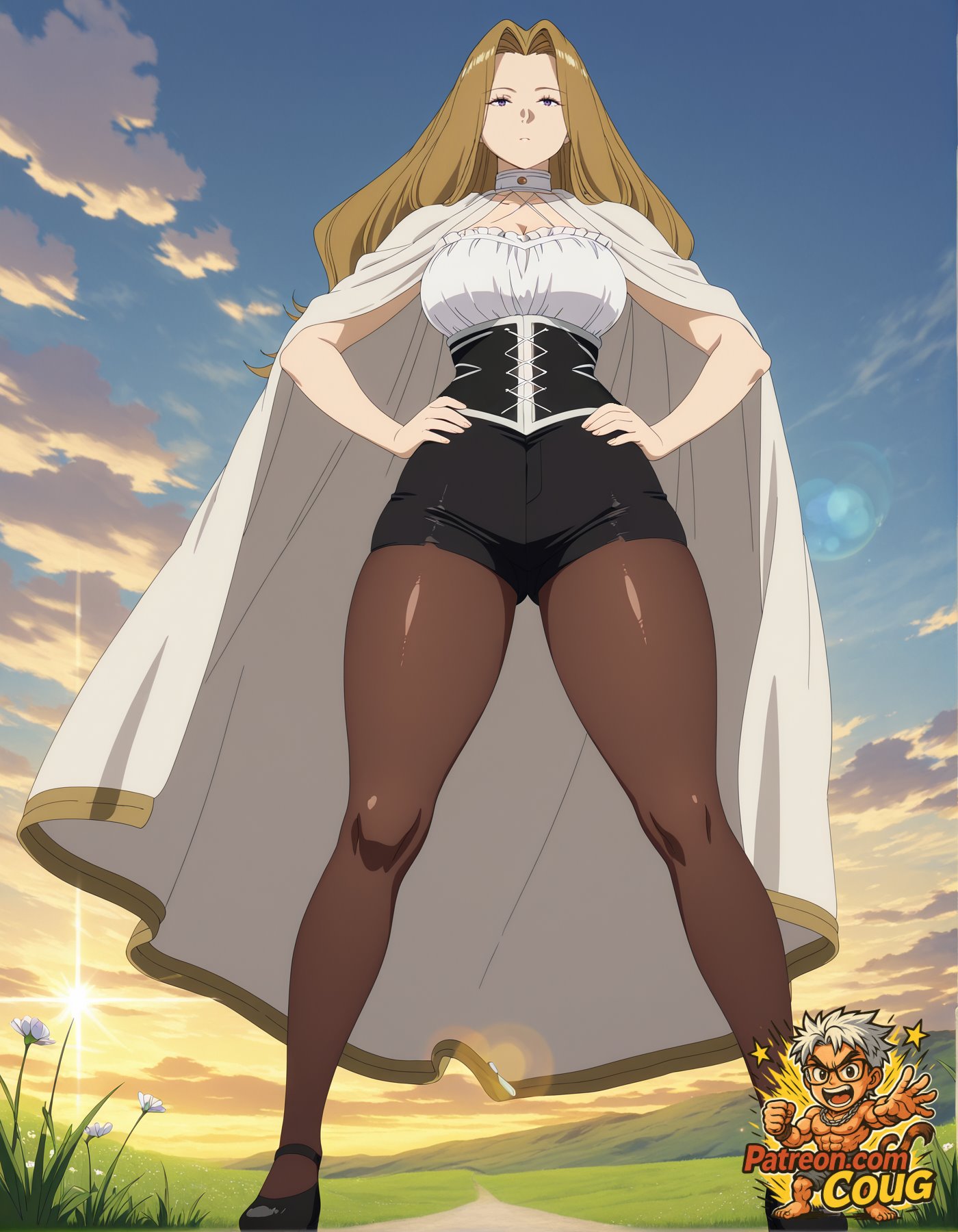 1girls, ai assisted, ai generated, ass, child bearing hips, coug, curvaceous, curvaceous ass, curvaceous body, curvaceous female, curvaceous figure, curvaceous hips, curvaceous thighs, curvy, curvy body, curvy female, curvy figure, curvy hips, curvy thighs, female, female focus, female only, methode (sousou no frieren), solo, solo female, solo focus, sousou no frieren, stable diffusion, thick, thick hips, thick legs, waifu