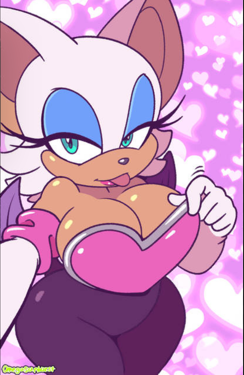 2d, anthro, anthro female, anthro only, big breasts, breasts, female, furry, furry female, furry only, huge breasts, large breasts, mobian, mobian (species), mobian bat, omegasunburst, rouge the bat, sega, sonic (series), sonic adventure 2, sonic the hedgehog (series)