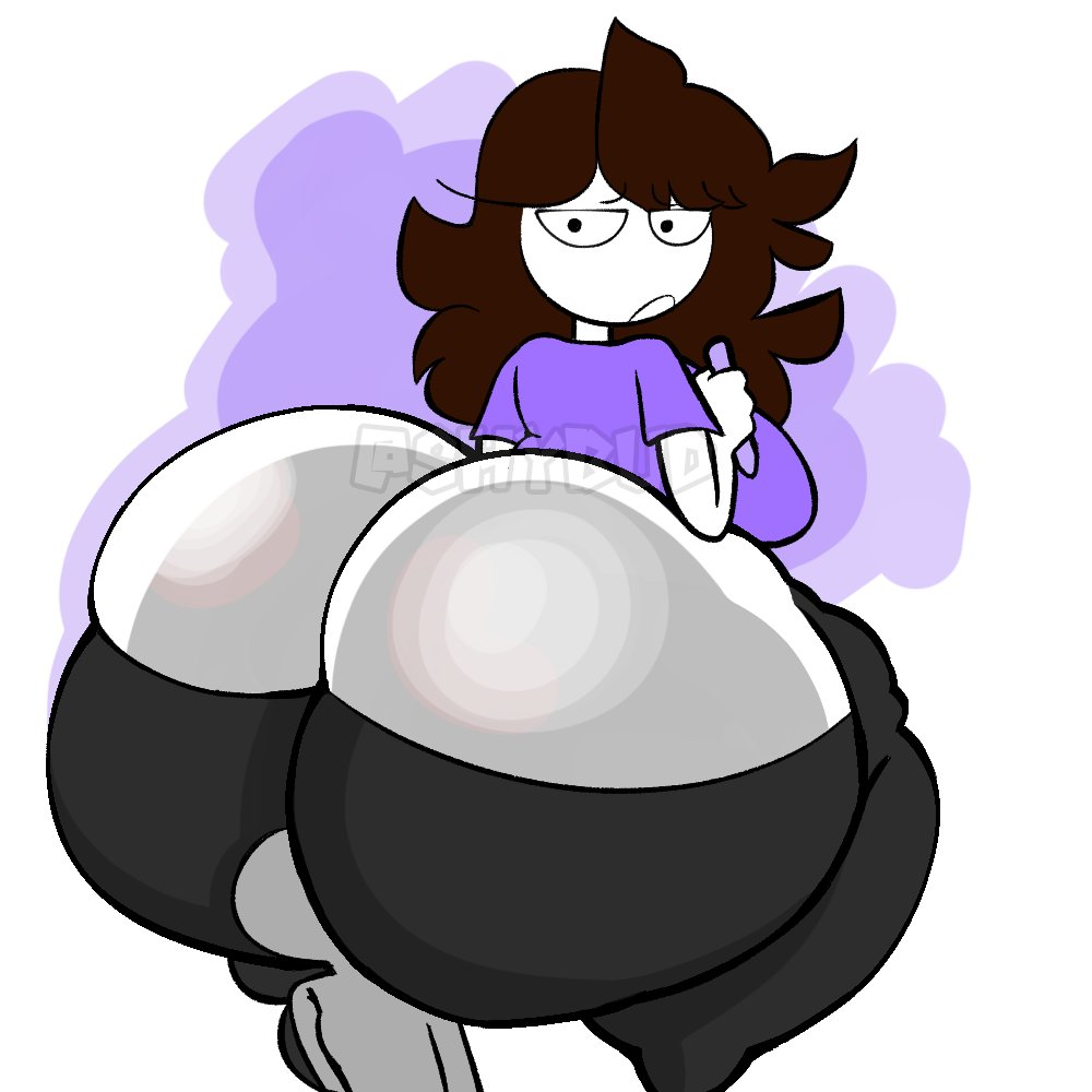 1girls anon ass_cleavage big_breasts brown_hair face_sitting facesitting fat_ass grey_body huge_ass jaiden jaiden_animations jaidenanimations massive_ass shybud youtube youtuber