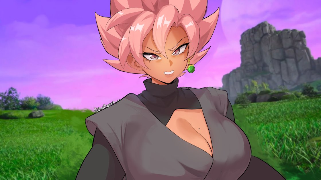 1girl 1girls abigbrother annoyed annoyed_expression artist_name artist_signature bangs big_boobs big_breasts boobs breast_focus breasts cleavage cleavage_window clothed clothed_female clothing dragon_ball dragon_ball_sparking!_zero dragon_ball_super earring earrings eyelashes female female_focus female_goku female_goku_black female_only female_saiyan female_solo genderswap_(mtf) goku_black gray_eyes green_earring huge_breasts massive_breasts mole mole_on_breast not_porn parted_lips pink_hair potara potara_earring potara_earrings rule_63 saiyan saiyan_girl solo solo_female solo_focus spiked_hair spiky_hair super_saiyan_rose tagme