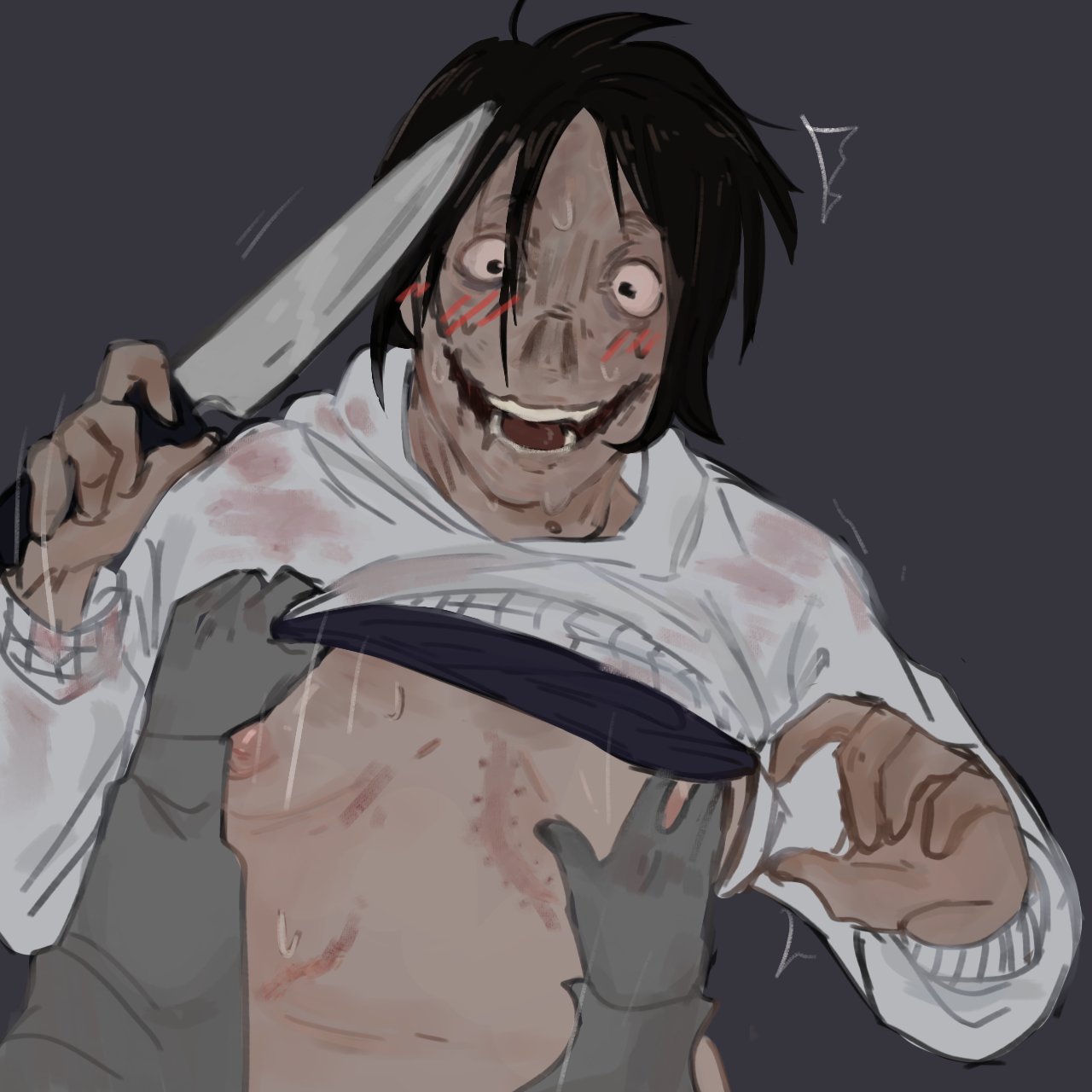 black_hair grabbing jeff_the_killer tagme