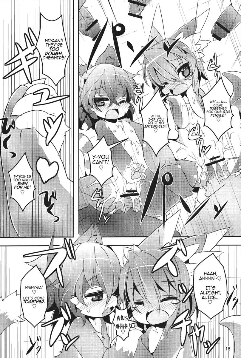 censored comic disembodied_penis doujinshi dragon feline female hand_holding humanoid_penis male mammal nipples page_18 penis ro sex yuri