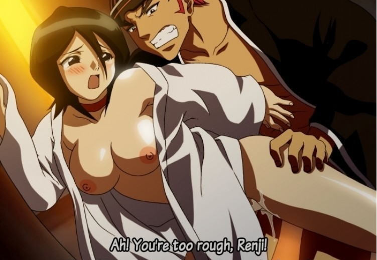 abarai_renji bleach doggy_style female from_behind kuchiki_rukia male open_clothes renji_abarai sex