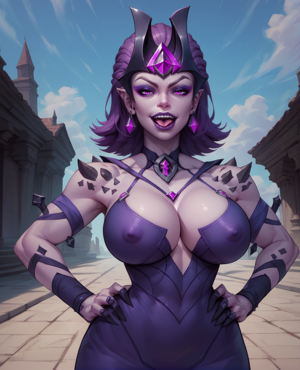 ai_generated big_breasts civitai female looking_at_viewer nyx_(paladins) paladins true_might video_games