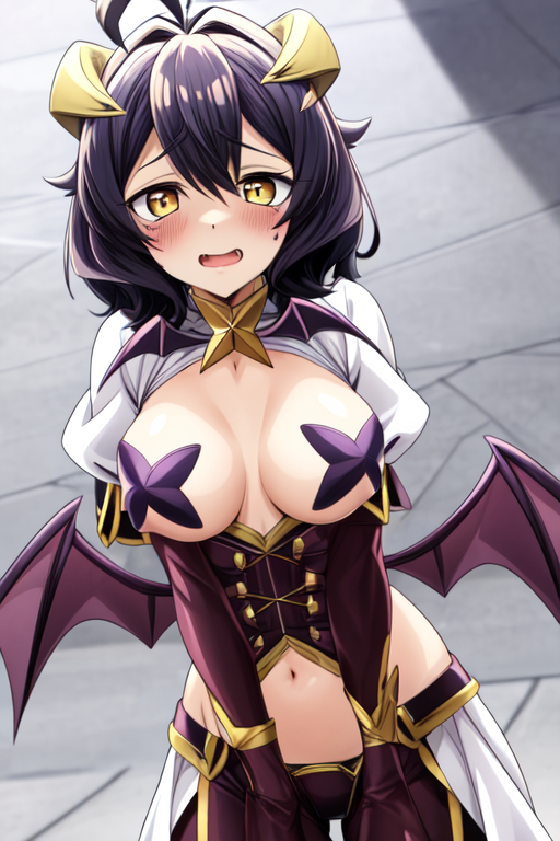 ai_generated corset exposed_breasts hiiragi_utena magia_baiser magical_girl mahou_shoujo_ni_akogarete medium_breasts nipple_pasties pants pasties revealing_clothes short_hair star_pasties suggestive tagme yellow_eyes