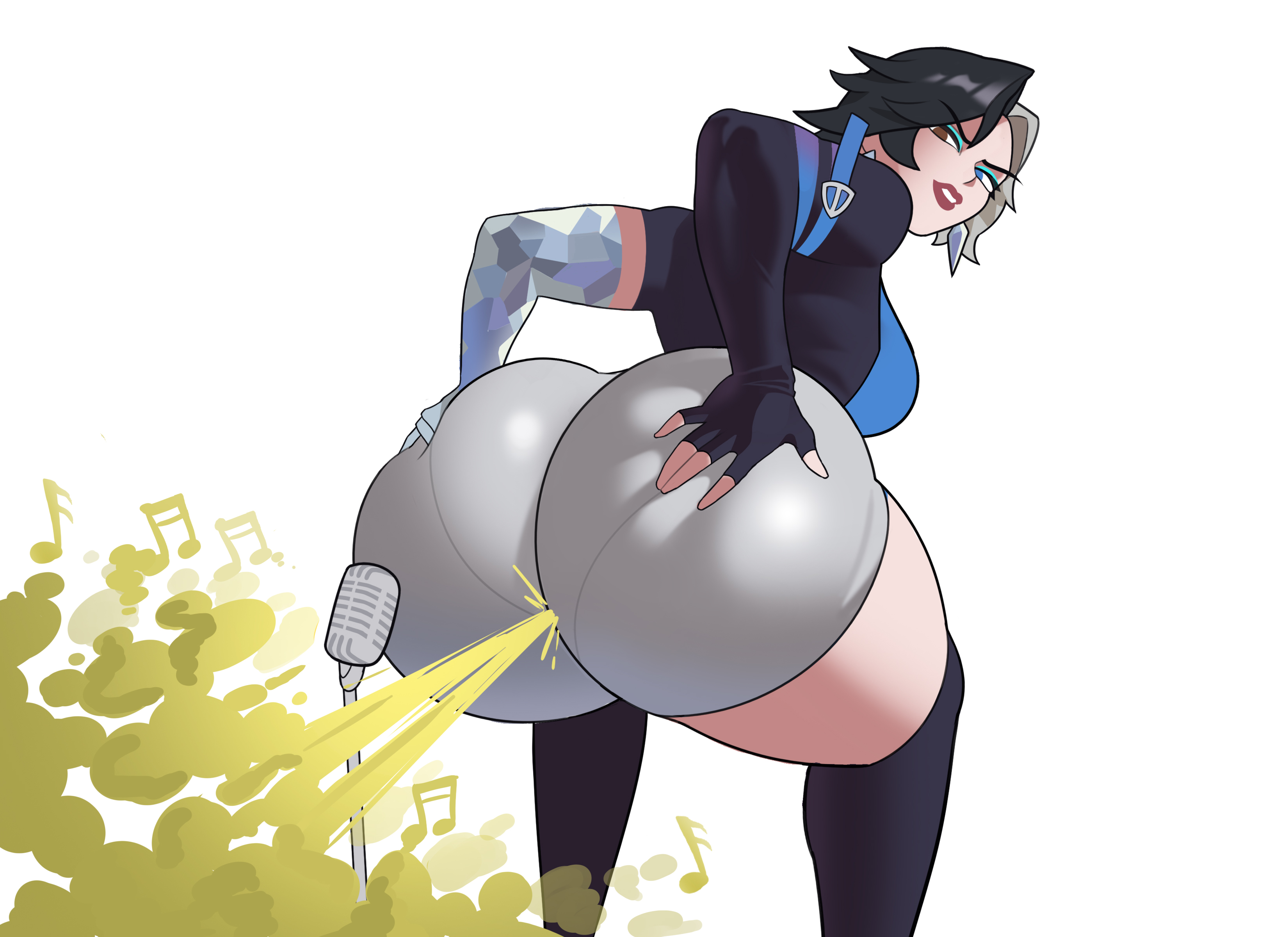 1girls, 2d, 2d (artwork), 2girls, 4k, 4k resolution, annoyed, annoyed expression, asian, asian female, ass, ass bigger than body, ass bigger than breasts, ass bigger than head, ass bigger than torso, ass focus, ass squish, back view, bent knees, big ass, big butt, big thighs, black hair, black jacket, black socks, blonde hair, blue clothing, blue crop top, blue eye, breasts, bubble ass, bubble butt, butt bigger than body, butt bigger than breasts, butt bigger than head, butt bigger than torso, butt focus, butt squish, different eye color, digital art, dumpy, enormous ass, enormous butt, enormous thighs, eproctophillia, fart, fart cloud, fart fetish, farting, farting on object, farts, fat ass, fat butt, fat thighs, female, female only, fetish, gas, gassy, gassy female, gassylegg1ngs, giant ass, giant butt, giant thighs, hand on ass, hand on butt, hd, hi res, high resolution, high socks, highres, huge ass, huge butt, huge thighs, ice, ice arm, ice hand, juicy thighs, korean, korean female, large ass, large butt, large thighs, light skin, light-skinned female, looking back, luna snow, luna snow (marvel rivals), marvel, marvel comics, marvel rivals, microphone, microphone stand, multicolored hair, musical note, netmarble, pale skin, pale-skinned female, passing gas, plump ass, plump butt, plump thighs, red eye, ripping ass, round ass, round butt, seol hee, sexy butt, sexy thighs, shorts, smelly ass, smelly butt, smelly farts, squished ass, squished butt, squishy ass, squishy butt, stinky ass, stinky butt, stinky fart, superhero, superhero costume, superheroine, thick ass, thick butt, thick thighs, thighs, thighs bigger than head, thighs bigger than torso, thunder thighs, thunderthighs, tight clothing, tight fit, tight shorts, voluptuous, voluptuous female, white clothing, white hair, white shorts, windy, yellow fart, yellow fart cloud