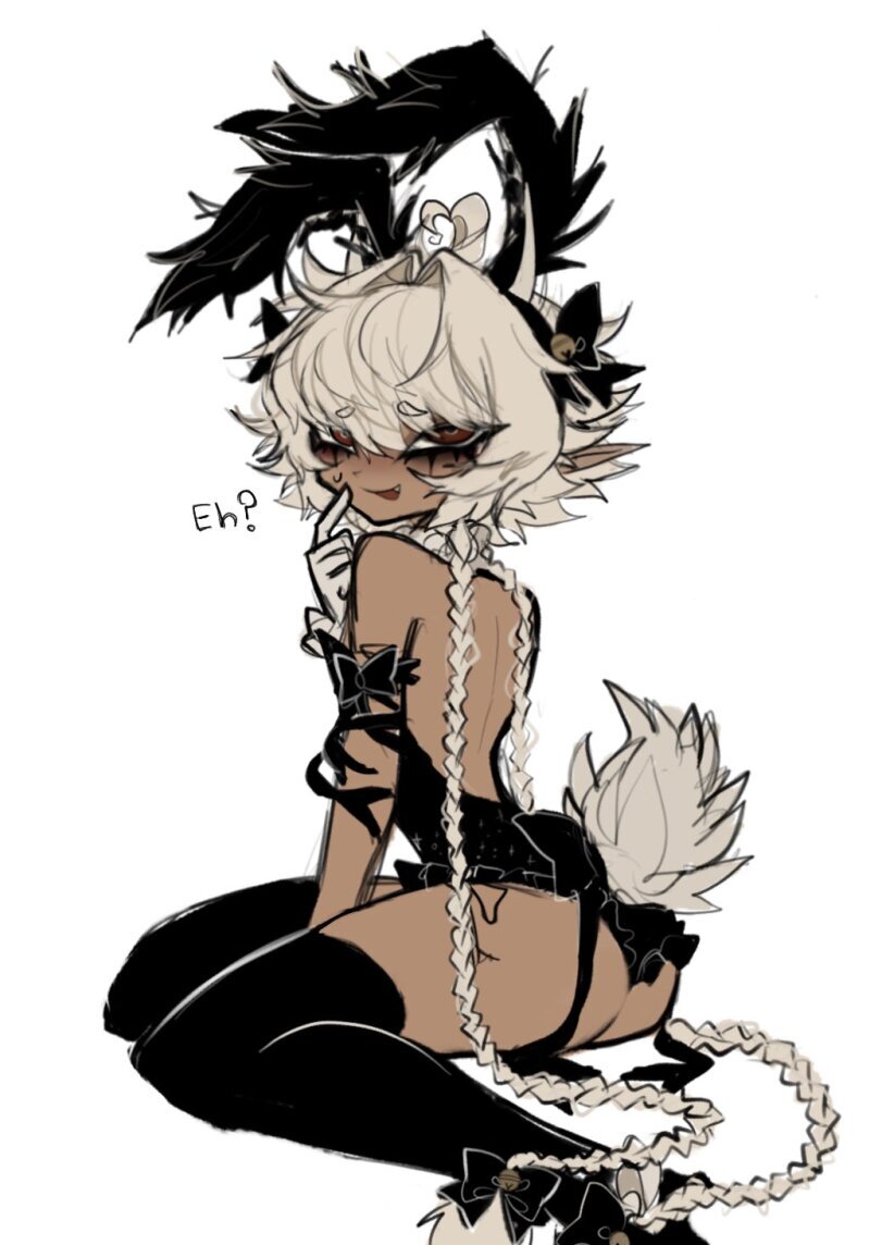 bunnysuit, butt, crouching, femboy, femboy ass, liar (sh4rkle), male, playboy bunny, sh4rkle (artist), tagme