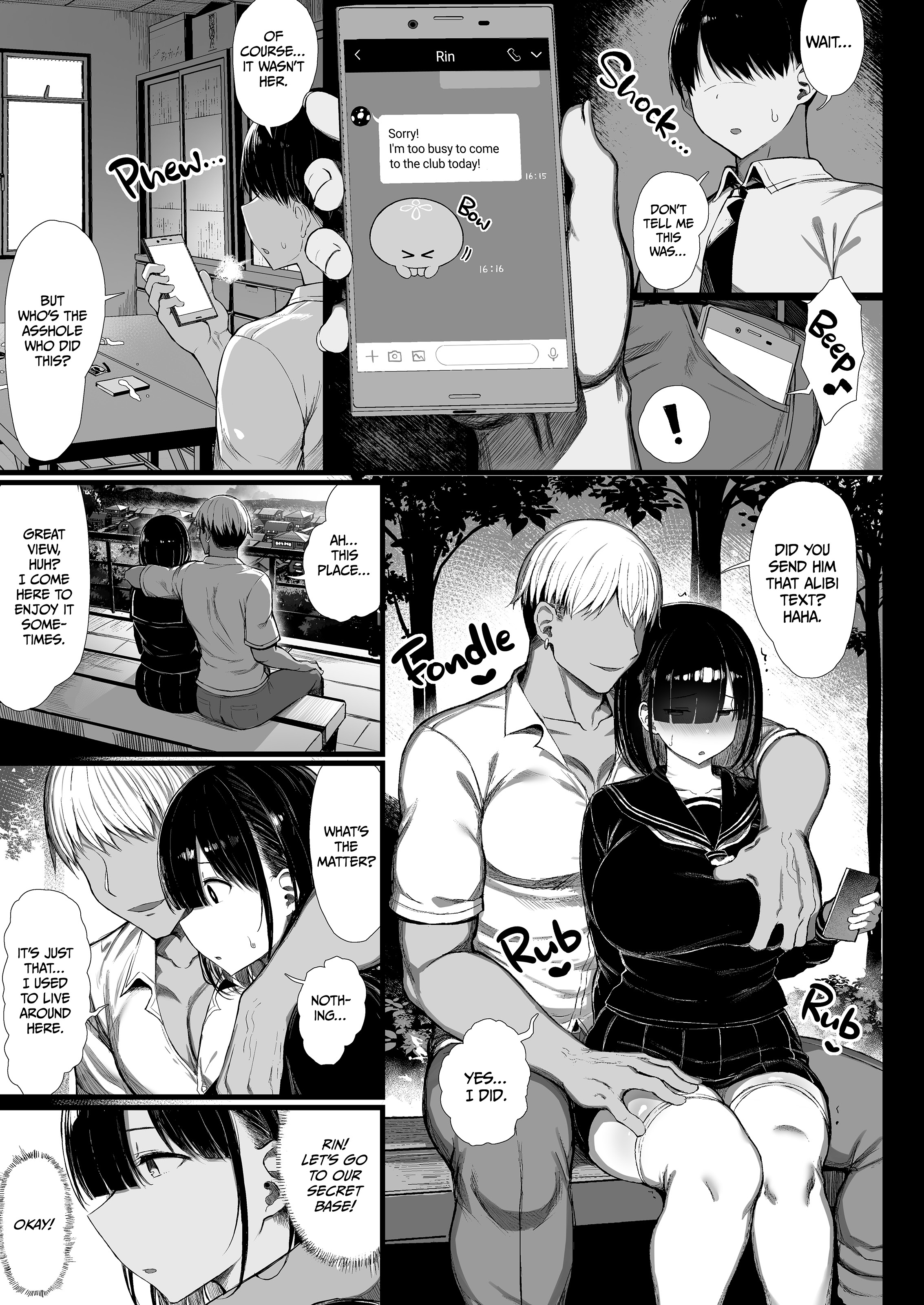 1girls, 2boys, big breasts, breasts, bungaku shoujo wa somerareru, childhood friend, clothed, cute, date, female, grabbing, grabbing another's breast, grabbing breasts, greatmosu, groping, groping breasts, guilty, gyaru-oh, kuchinashi rin, male, manga, muscular, muscular male, pervert female, pleasured, rin kuchinashi, school uniform, secret sex, secretly loves it, shes my friend shes his slut, short hair