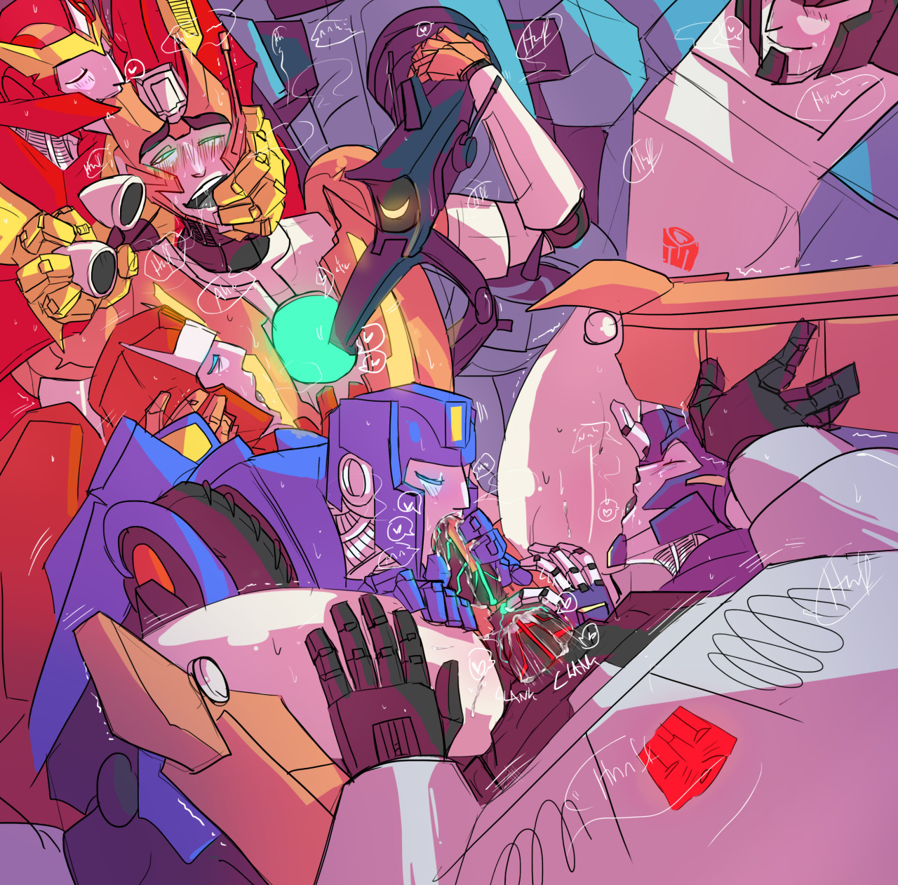 7boys, biting, blowjob, blowjob while penetrated, carrying partner, clitoris, cuntboy, cuntboy sans balls, fortress maximus, gangbang, gay, gay sex, glasses, hand on pussy, hand on thigh, herm, hermaphrodite, hot rod, intersex, intersex penetrated, intersex/male, licking, male, maleherm, megatron, moaning, multi genitalia, multiple boys, multiple males, nautica, oral, orgy, penis, pussy, ratchet (transformers), robot, robot boy, robot humanoid, rodimus, rodimus prime, rung, schandbringer, skids, sucking, transformers, transformers idw, valve penetration, valveplug, whirl (transformers), wholesome sex