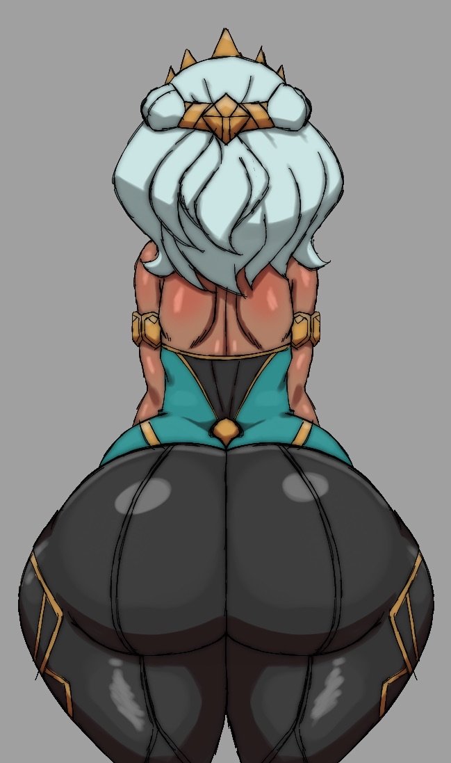 ass, big ass, female, league of legends, mrn00b0d1, qiyana yunalai
