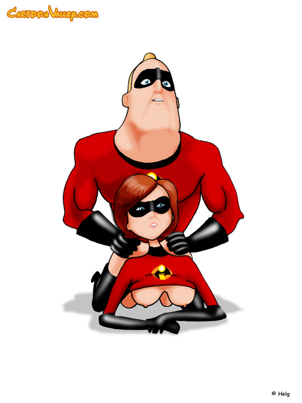 1boy 1girls all_fours bent_over cartoonvalley.com disney doggy_style elastigirl female helen_parr helg husband husband_and_wife lowres male mr._incredible nipples pixar robert_parr straight_hair the_incredibles wife