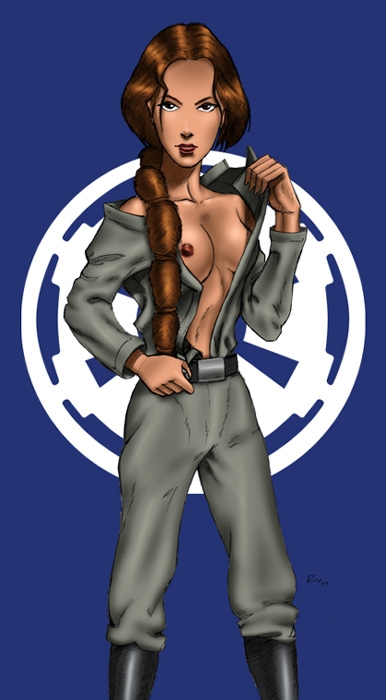 1girls admiral_daala admiral_natasi_daala breasts breasts_out female female_only looking_at_viewer lowres miravi natasi_daala solo solo_female star_wars stripping